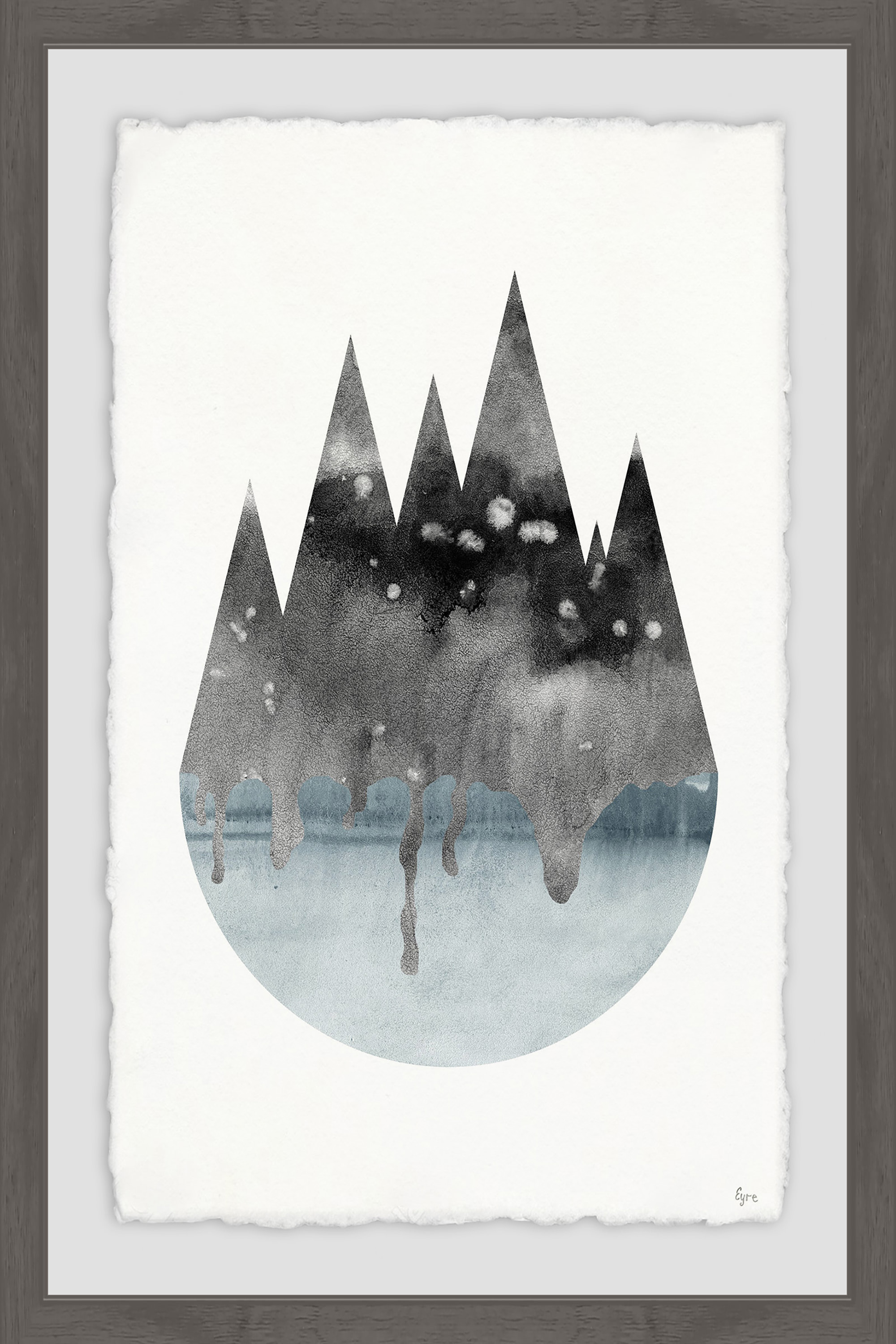 Dark Versus Light Framed Painting Art Print, 16.00" x 1.50"
