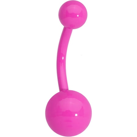 - Body Candy Pastel Pink Acrylic Over Steel Belly Button Ring