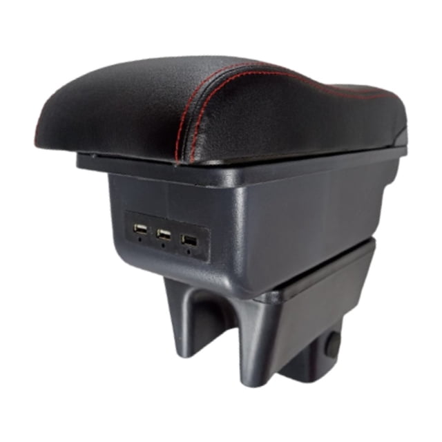 Descansabrazos TSIKA-SL para Suzuki Swift Con 3 puertos USB costura roja
