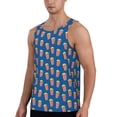 thumbnail image 2 of Gukieu Cute Popcorn Print Men's Quick Dry Fitness Vest, Round Neck Sleeveless Fitness Bodybuilding Top-4X-Large, 2 of 7