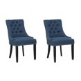thumbnail image 1 of Costaelm Bellmount Fabric Wingback Tufted Dining Chair 2 Pc Set in Blue, 1 of 10