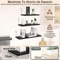 thumbnail image 3 of Repisas Flotantes de Pared, Set de 3 Estantes Minimalistas Baldas Flotantes Moderno Repisa Colgante de Almacenamiento Estanterías Decorativa para Sala Cocina BañoDormitorio Wall Shelves, 30-40-50*15CM, 3 of 7