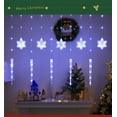 thumbnail image 4 of Ohmyroo Christmas Outdoor Icicle Snowflake Curtain Lights With Remote Control Festive Light String For Home Holiday Decoration, 4 of 6