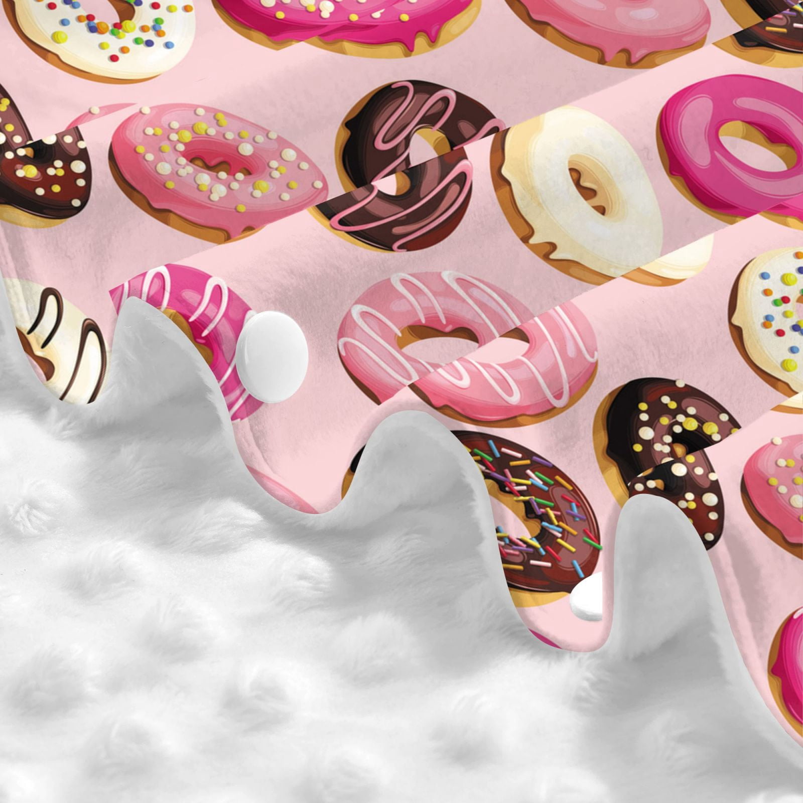Car Seat Cover Baby - Pink Brown White Donut Print Breathable Infant Car Seat Cover for Baby Carseat, Lightweight Comfort Baby Essentials Must Haves Newborn Stuff for Girl Boy