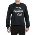 thumbnail image 2 of Wild Bobby Tell Your Mountain About Your God Inspirational/Christian Unisex Crewneck Graphic Sweatshirt, Black, Small, 2 of 5