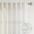 thumbnail image 4 of DriftAway Linen Curtains 96 Inches Long for Living Room Semi Sheer 2 Panels Farmhouse Natural Flax 3 Inch Rod Pocket Back Tab Boho Rustic Light Filtering Window Drapes for Bedroom Privacy Assured, 4 of 8