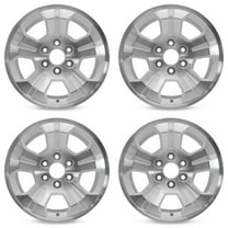 For Chevrolet Sierra Silverado 1500 OEM Design Wheel 18" 18x8.5 2014-2019 Machined Silver Set of 4 Replacement Rim