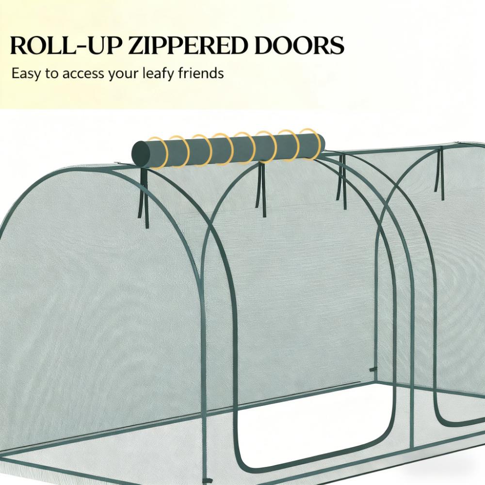 Plant Protection Tent, Crop Cage with Two Zippered Doors,Storage Bag and Ground Stakes