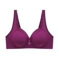 thumbnail image 2 of Patlollav Womens Plus Size Women Bra Soild Wire Free Underwear One-Piece Bra Everyday Back Buckle Underwear, 2 of 6