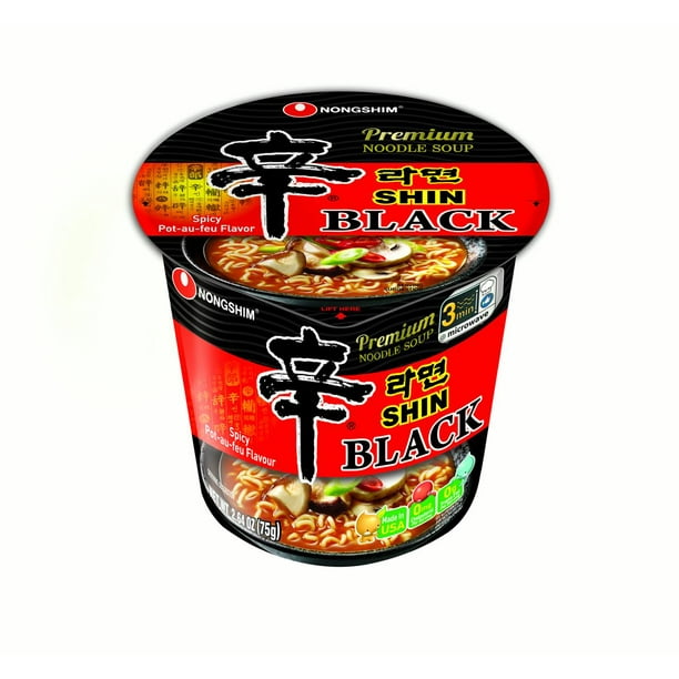 Nongshim Shin Black Spicy Beef & Bone Broth Ramyun Premium Ramen Noodle