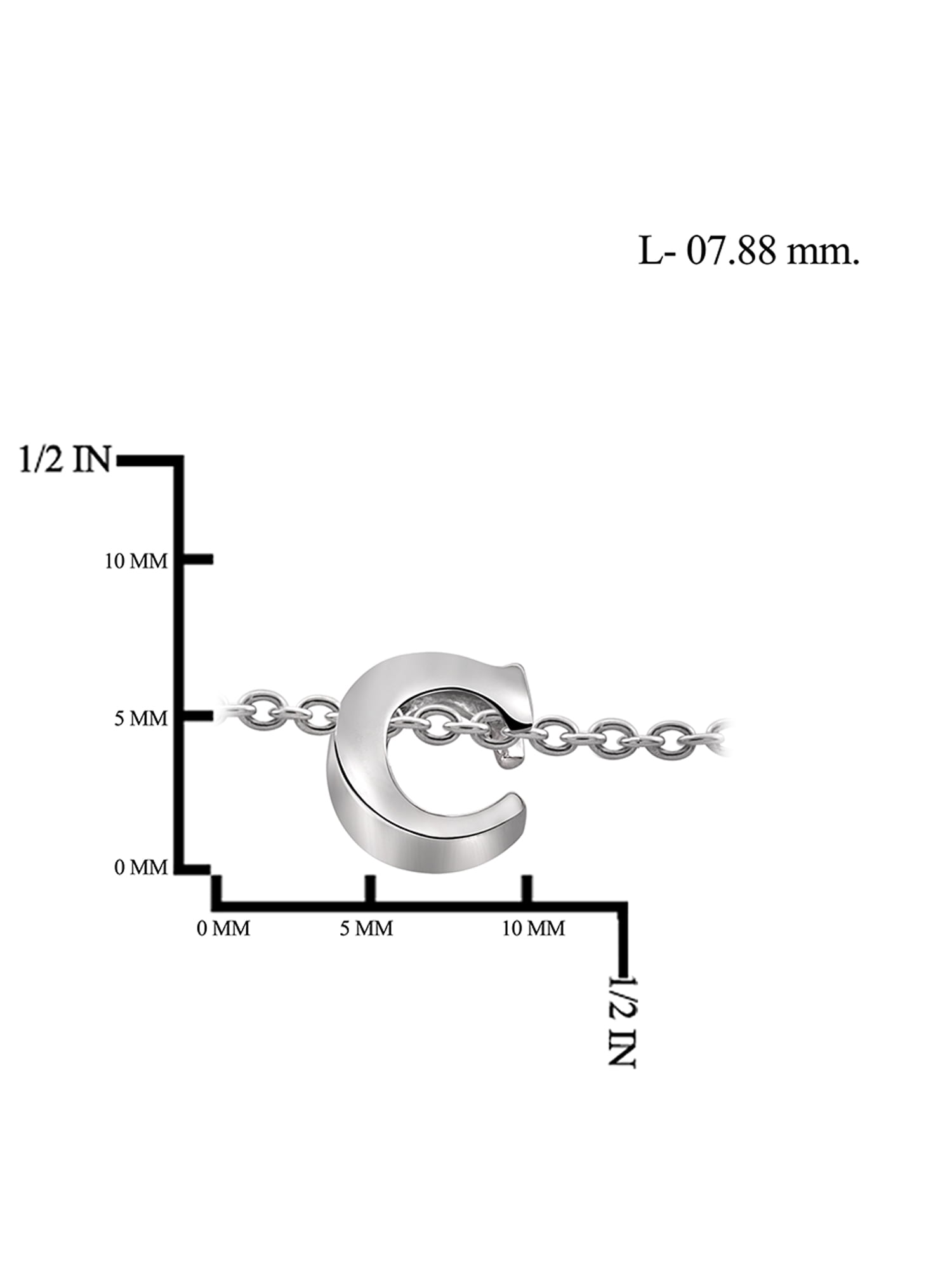 JewelersClub Sterling Silver Minimalist Initial Charm Bracelet