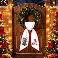 thumbnail image 5 of Personalized Christmas Wreath Sash with Monogram and Embroidery Christmas Tree for Front Door, A, 5 of 6