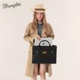 thumbnail image 7 of Wrangler Leopard Tote bag with Cup Holder Laptop Tote 15.6 Inch Work Bag, Plain Black, 7 of 7