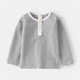 thumbnail image 2 of Gibobby Blusa Termica Camiseta básica con cuello redondo para niños, camiseta gruesa de manga larga para otoño, Top a para bebé(Blanco, 3-4 Años), 2 of 3