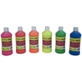 thumbnail image 2 of Washable Tempera Paints, 1 Pint Bottles, Assorted Neon Fluorescent Colors, Set of 6, 2 of 10
