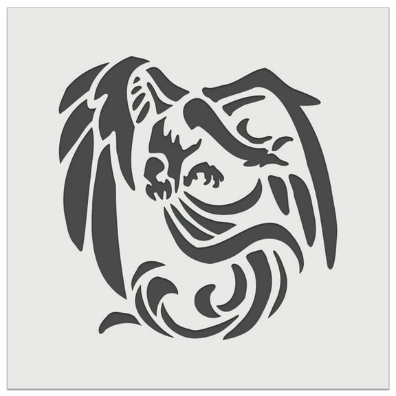 Asian Phoenix Fenghuang Chinese Mythological Creature DIY Cookie Wall Craft Stencil - 5.5 Inch
