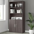 thumbnail image 6 of Studio A Tall 5 Shelf Bookcase with Doors in Storm Gray - Engineered Wood, 6 of 7