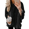 thumbnail image 2 of Vedolay Womens Fall Tops Hoodies for Women Oversized Hooded Sweatshirts Casual Long Sleeve Pullover Loose Lightweight Fall Clothes,Black M, 2 of 5
