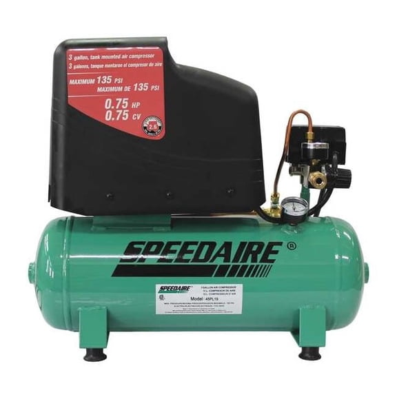 Speedaire Portable Electric Air Compressor,115VAC 45PL19