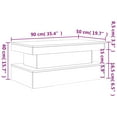 thumbnail image 2 of vidaXL Coffee Table with LED Lights Brown Oak 90x50x40 cm, 2 of 5