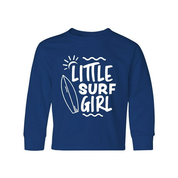 Inktastic Little Surf Girl with Surfboard Long Sleeve Youth T-Shirt