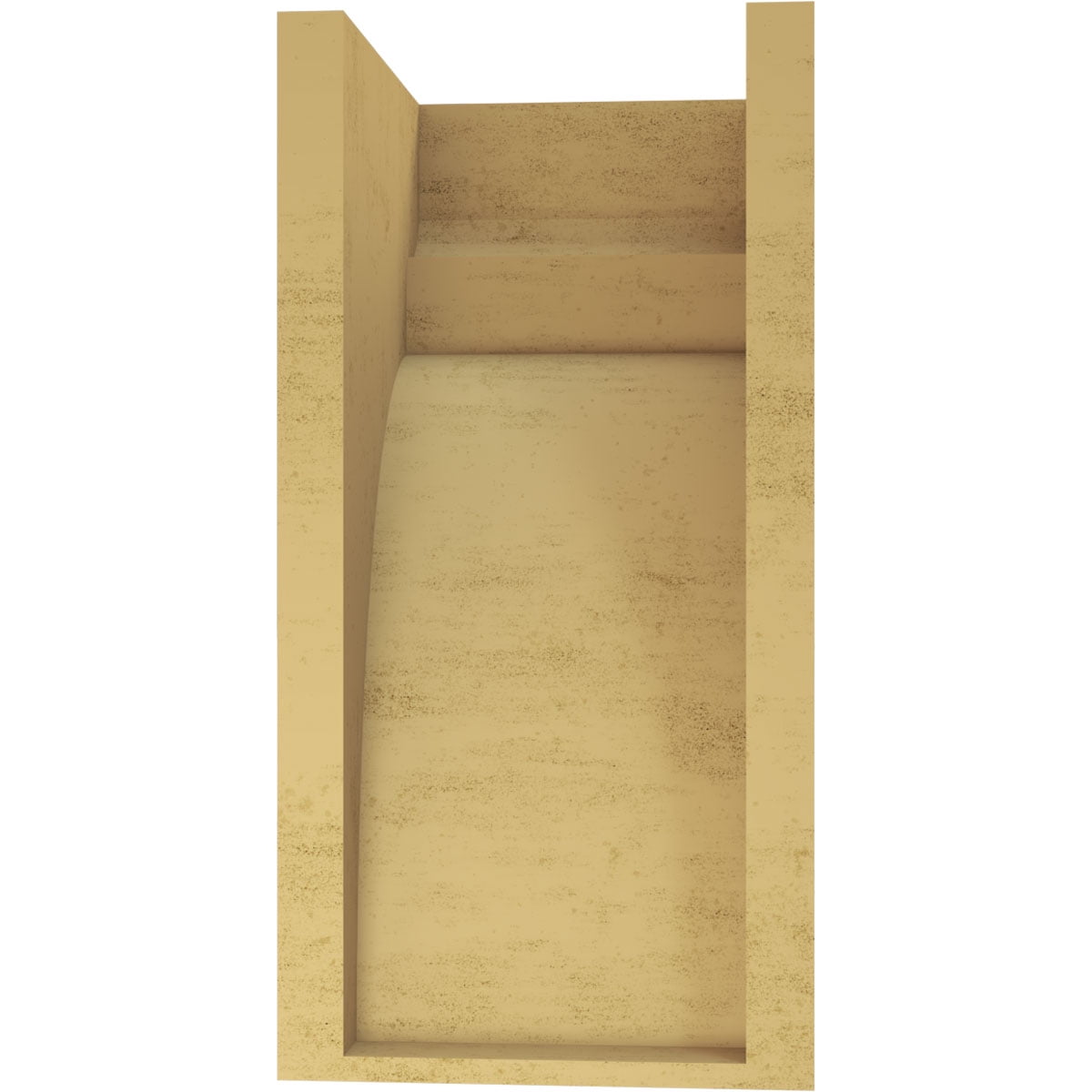 8"W x 8"D x 16"H Wide Yorktown Rough Cedar Woodgrain TimberThane Corbel, Primed Tan