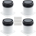thumbnail image 1 of 4x Pies De Meuble Reglables Pies De Table En Acier Inoxydable Avec Vis Blanc - 5cm, 1 of 5