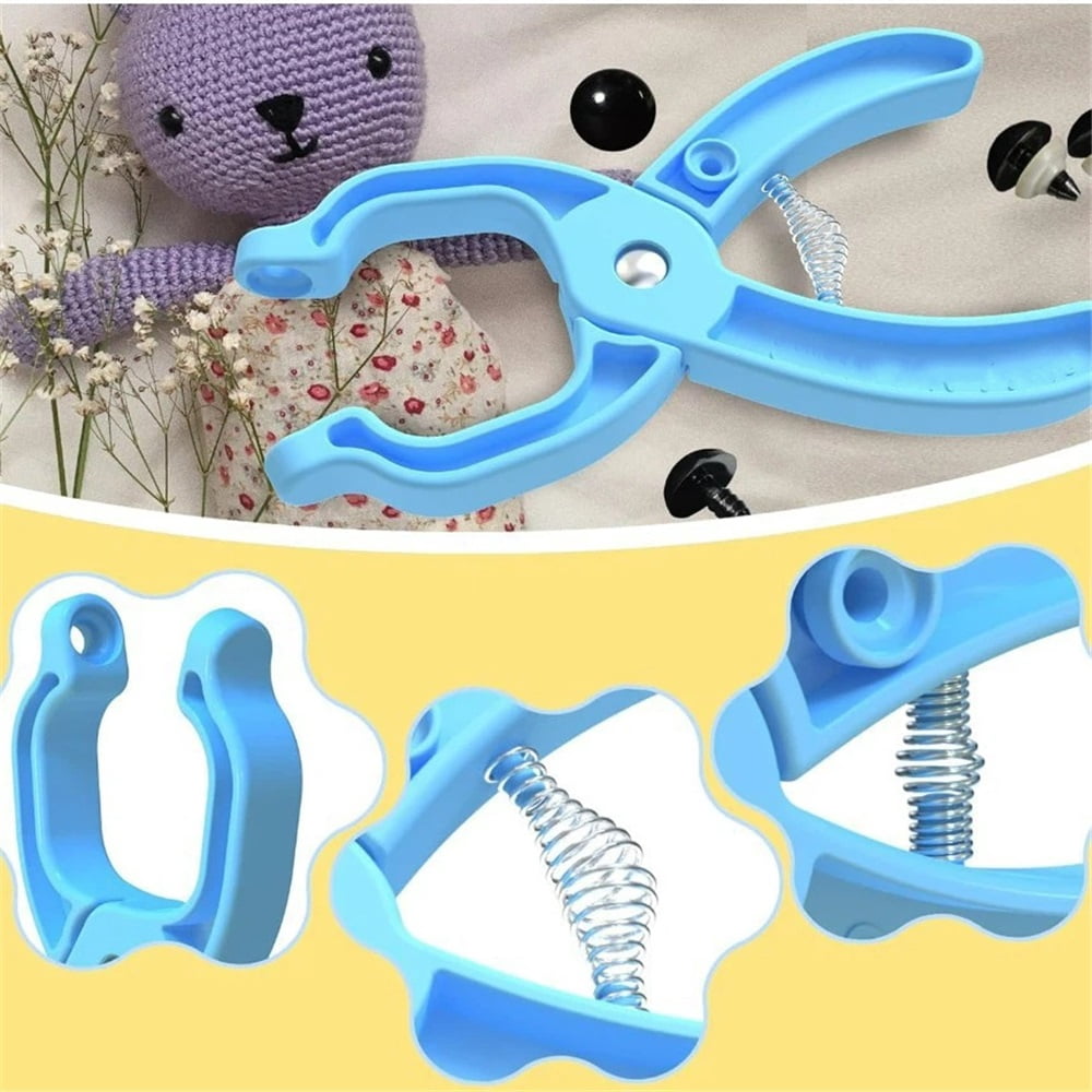 2 PCS Safety Eye Tool, Safety Eyes for Crocheting Auxiliary, Safety Eyes Tool for Crochet & Stuffed Animal Eyes Making Supplies Tool - Blue