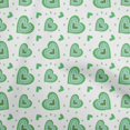 thumbnail image 1 of oneOone Viscose Chiffon Green Fabric Valentine Heart Sewing Fabric By The Yard Printed Diy Clothing Sewing Supplies 42 Inch Wide, 1 of 4