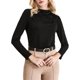 thumbnail image 1 of INSPIRAR CHIC Blusa de Manga Larga para Mujer Otoño Invierno Casual Trabajo Cuello Mock XL Negro, 1 of 5