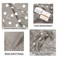 thumbnail image 6 of Superior 600 Thread Count Polka Dots Cotton Blend Light Grey Duvet Cover Set, King/ California King (2 Count), 6 of 8