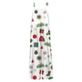 thumbnail image 5 of Women's Retro Christmas Print Sleeveless Button Jumpsuit - Fashion Casual One-Piece, Red Size XXXXL, 5 of 6