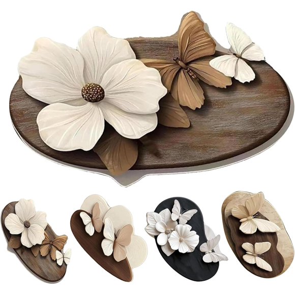 3D Realistic Pattern Non-Slip Mat, Absorbent 3D Rugs Quick-Drying, Easy to Clean 3D Rug with Optical Illusion Flower Design for Bathroom, Kitchen, and Bathtub