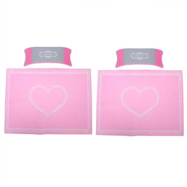 Cojín de silicona para reposamanos, almohada plegable para decoración de uñas, herramientas de manicura para salón rosa
