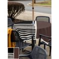 thumbnail image 4 of Outdoor Tablecloth with Umbrella Hole and Zipper, Brown Black Square Table Cloth 60x60 Inch Waterproof Tablecloth, Modern Abstract Art Farmhouse Striped Picnic Table Cover for Patio Camping, 4 of 7