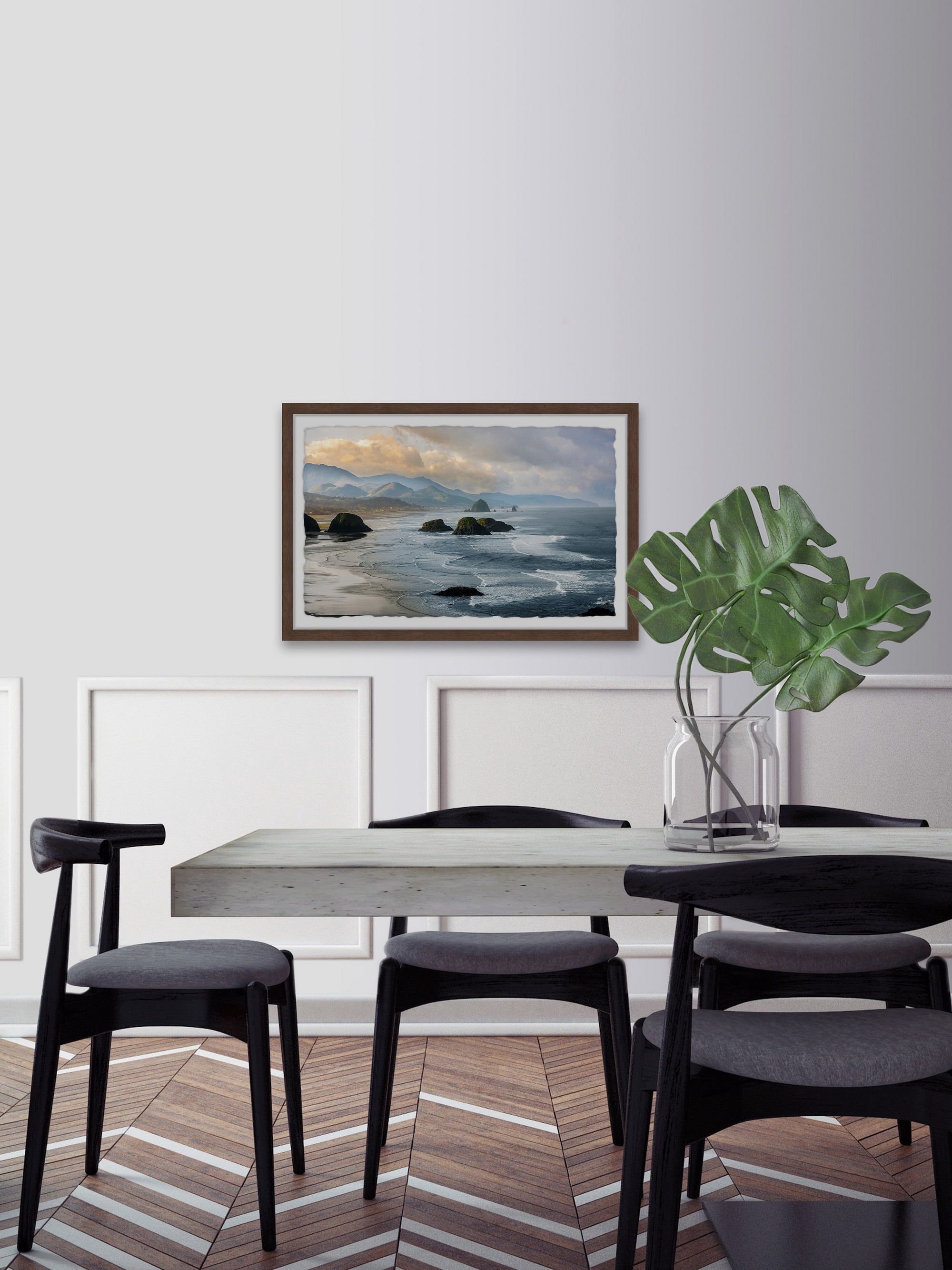 Marmont Hill Haystack Rock Formations Framed Wall Art, 8" x 12"