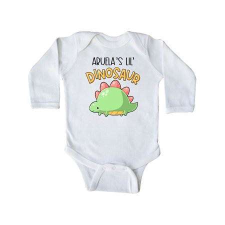 

Inktastic Abuela s Lil Dinosaur with Cute Stegosaurus Gift Baby Boy or Baby Girl Long Sleeve Bodysuit