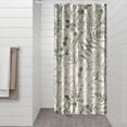 thumbnail image 3 of 36" x 72" Bright Floral Shower Curtain Vibrant Flower Print Rust-Resistant Grommets, 3 of 5