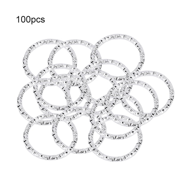 Anillos para trenzas de cabello, 100 piezas Anillos para trenzas de cabello Anillos para cabello con rastas Anillos para pinzas para el cabello Instalación sin esfuerzo