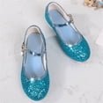 thumbnail image 5 of Owordtank Girls Sparkly Sequin Princess Shoes Rhinestone Flower Girl Wedding Party Low Heel Shoes, 5 of 7