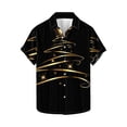 thumbnail image 3 of Men's Christmas Tree Printed Shirt Ugly Christmas Shirts Short Sleeve Button Down Shirt Xmas Blouse Santa Claus Snowflakes Novelty Sweatshirts Xmas Costume Casual Loose Plus Size Shirts, 3 of 5