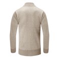 thumbnail image 5 of Vedolay Turtleneck Men Casual Solid Pullover Plush Tops Sweater Beige,3XL, 5 of 5
