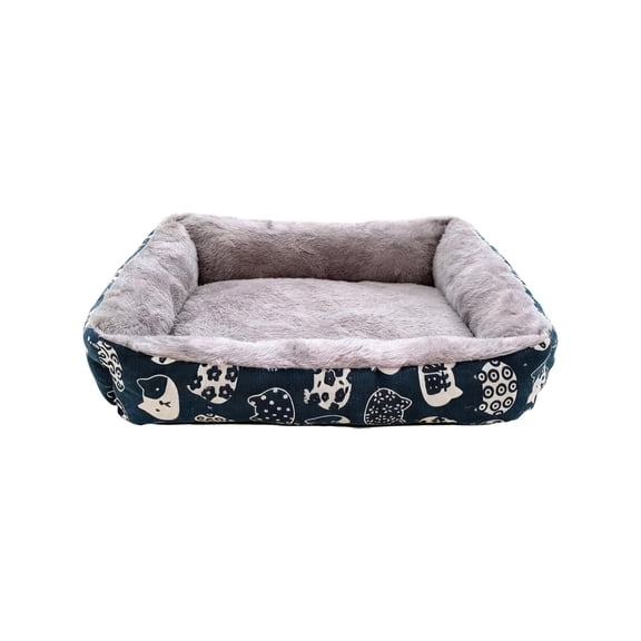 Plush Pet Bed Soft Warm Dog Bed Cat Bed All Season Bed Waterproof Orthopedic Support with Non-Slip Bottom for Small Medium Large Pets
