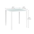 thumbnail image 3 of HOMCOM Table à Manger Moderne Carré pour 2 à 4 Personnes avec Dessus en Verre Trempé, 3 of 10