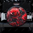 thumbnail image 2 of Beautiful Blue Rose Flowers Pattern Polyester Universal Spare Wheel Tire Cover Wheel Covers for Trailer RV SUV Truck Camper, 2 of 5