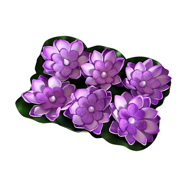 Under 10 Party Light-up Decoration 6 Pcs Decoration Floating with Lights Plastic Flower Plastic Flower Artificial Traditional Indian Decor for Puja Home Party Decoration