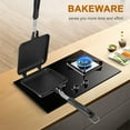 thumbnail image 2 of Homelife Sandwich Waffle Maker Nonstick Aluminum Pan Double sided Steak Grilling Pan Kitchen Gadget for Waffles Steaks Desserts, 2 of 10