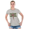 thumbnail image 4 of Pray Hard Hunt Deer Christian Hunter Womens Fitted Plus Size Graphic Tee Brisco Brands 2X, 4 of 5