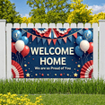 thumbnail image 2 of Patriotic Theme Welcome Home Military Family Banner for Homecoming Soldier Event Celebration, 2 of 9