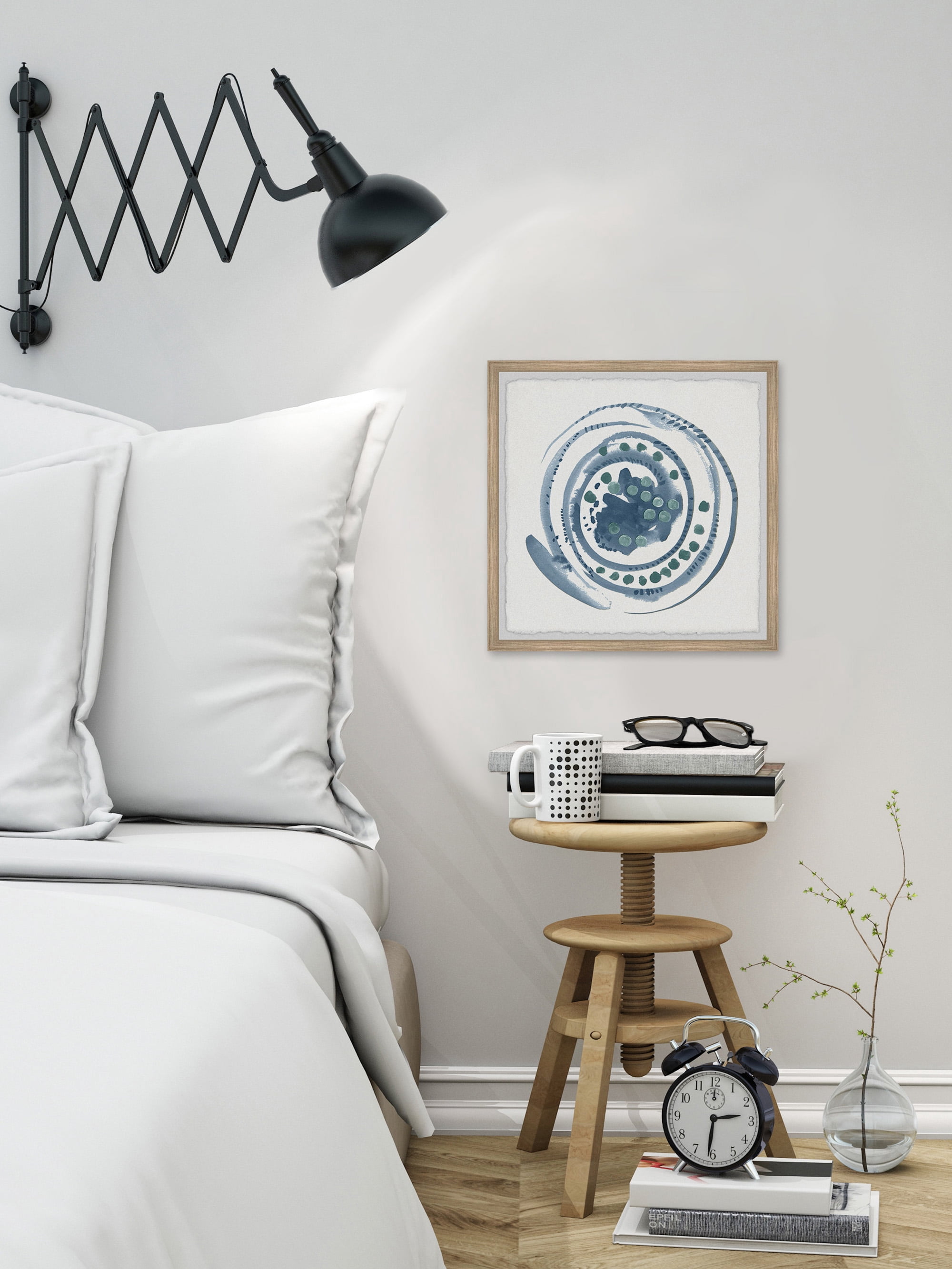 Swirl of Blue Framed Painting Print